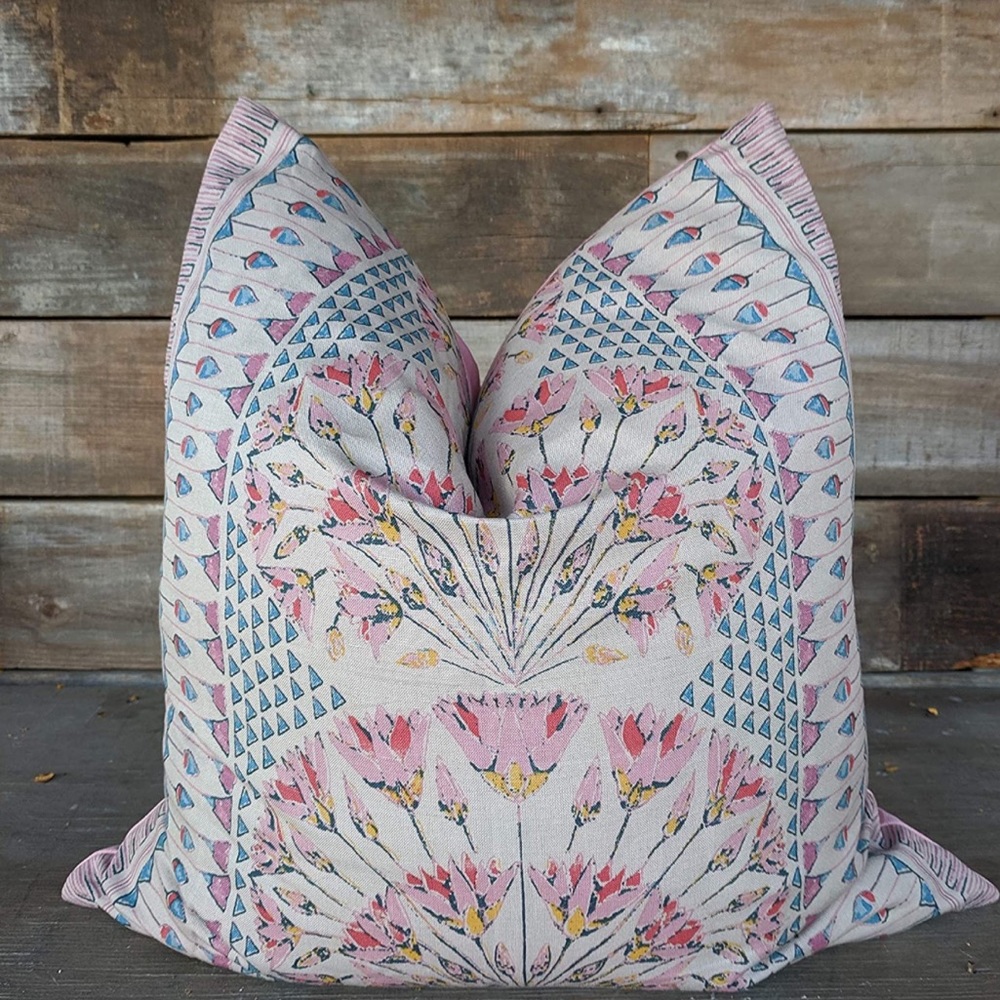 Pillow Cover - Anna French Cairo Thibaut Floral Fabric Custom Pillowcase